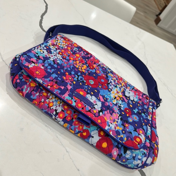 Vera Bradley Laptop Messenger Bag - Impressionista Pattern - Picture 1 of 16